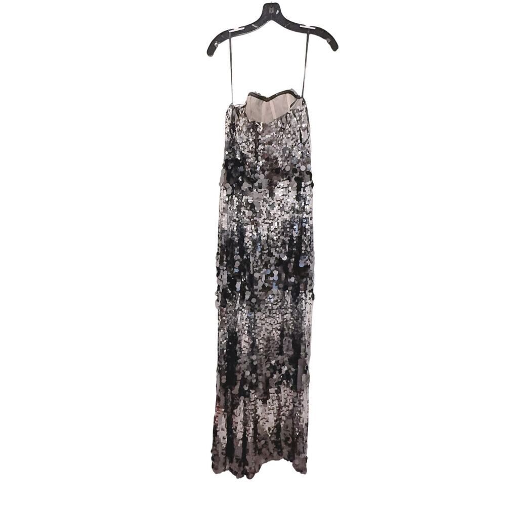 Bronx and banco farah strapless gunmetal gown black silver XL(US10) - Picture 5 of 8
